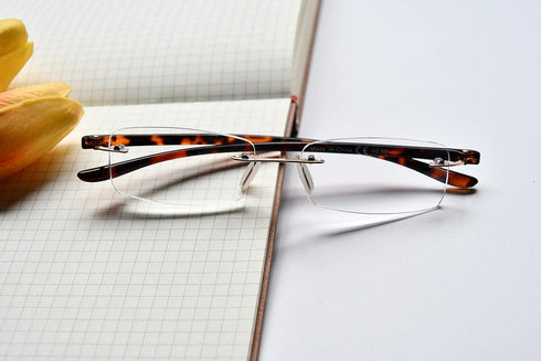 Eyekepper Small Lens Rimless Reading Glasses for Men and Women