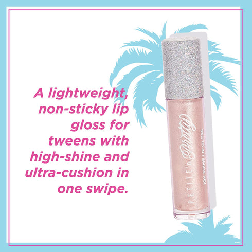 Petite 'N Pretty 10K Shine Lip Gloss for Kids (Glow Down) - Makeup for Kids, Tweens, Teens - High Shine, Lighweight, Made in the USA