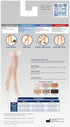 Truform Women's Thigh High Compression Stockings, 15-20 mmHg, 20 Denier, Large, Nude