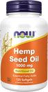 NOW Supplements Hemp Seed Oil 1,000 mg, Essential Fatty Acids Nutritional Oil, 120 Softgels