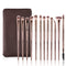Z'OREYA Eye Makeup Brushes, 12 Pcs Professional Brush Set with Carrying Bag, Champagne Gold