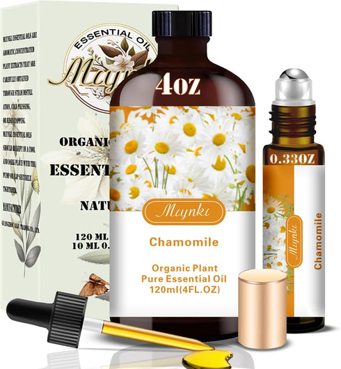 Set, 16oz 4oz Lavender & Chamomile Essential Oils & Pure Natural Scent for Diffusers, Aromatherapy, Candle & Soap