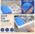 Sanwuta 8 Pcs Zippered Silver Storage Bags, Anti Tarnish Jewelry Protector Bags - Navy Blue, 5.9 x 5.9 Inch