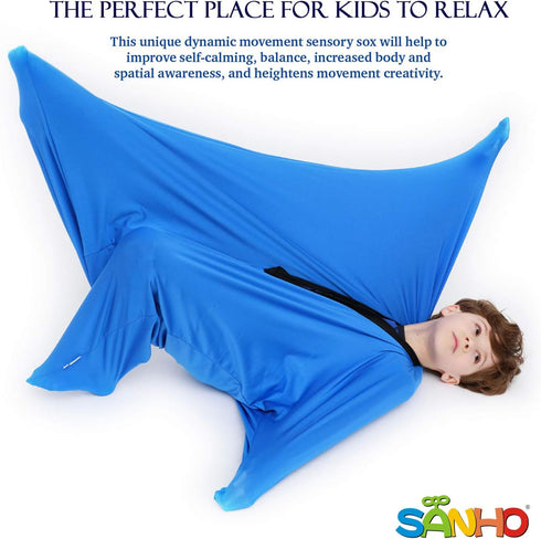 Medium,6-9 47''HX27''W,Good Height:41"-51",Updated SANHO Yopo Dynamic Movement Sensory Sox, years old, for Version,Blue