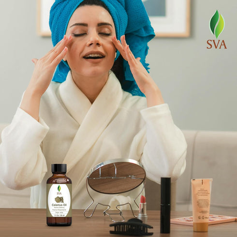 SVA 1 Fl Oz Calamus Essential Oil - 100% Natural for Diffuser, Hair Care, Skin Care, Aromatherapy, with Dropper