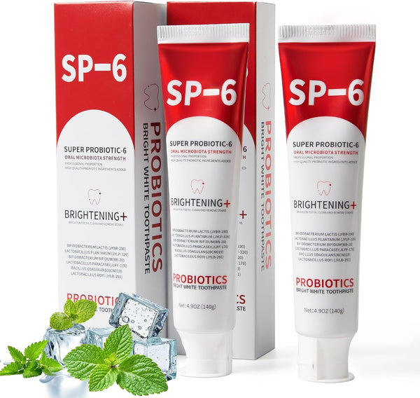 SP-6 Probiotic Whitening Toothpaste, SP-6 Probiotic Toothpaste, Enhanced Formula with 6 Probiotics