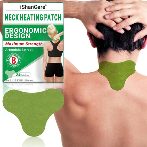 Neck Patches - 24 Count Maximum Strength Herbal Plaster Heat Patches for Joint Soreness Soothing Relief
