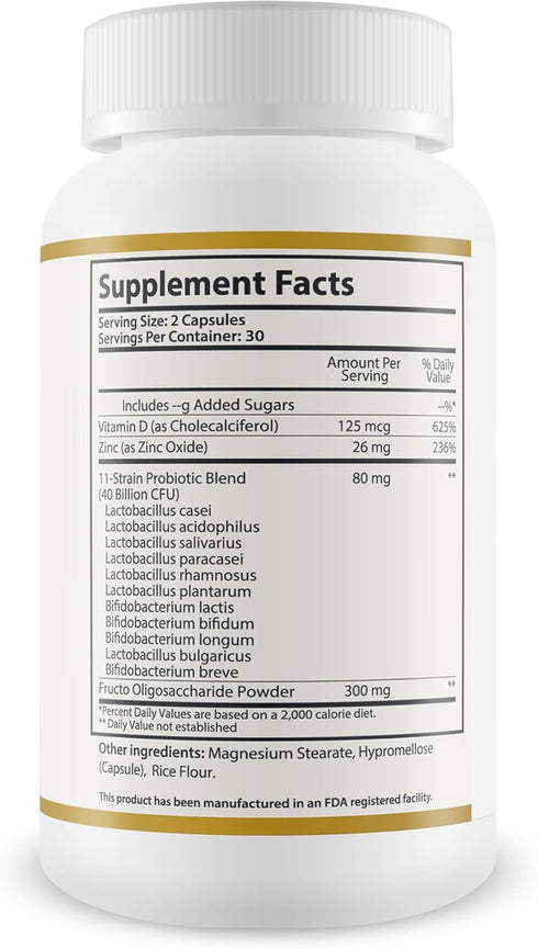 Probiotic/Kin Max - Our Best Probiotics for Women - Our Best Probiotics for Digestive Health, Gut Health, & Immune Health - Premium Daily Probiotic for Women & Men - Acidophilus Probiotic Capsules