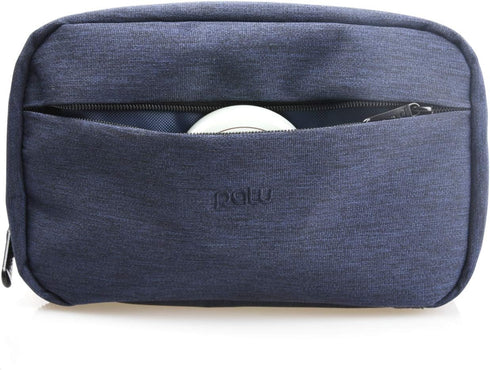 patu Handy Beauty Stuff Carry Case, Makeup Cosmetic Bag, Women Facial Cleanser Skincare Kit Pouch, Indigo