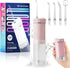 Travel Water Flosser, Portable Water Flosser, Mini Oral Irrigator, Telescopic Water Tank with 5 Nozzles, IPX7