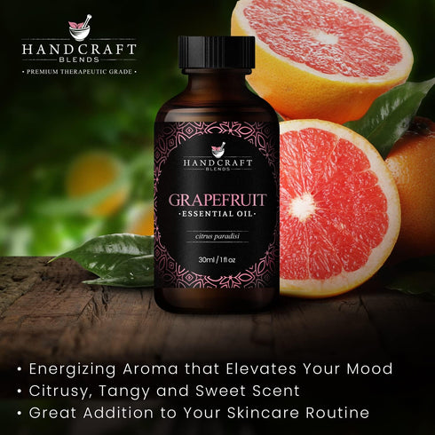 Handcraft Blends Grapefruit Essential Oil, 1 Fl Oz, 100% Pure for Diffuser and Aromatherapy