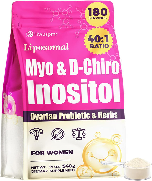 Hwuspmr Liposomal Myo-Inositol & D-Chiro Inositol Powder | 180 Days Supply | 40:1