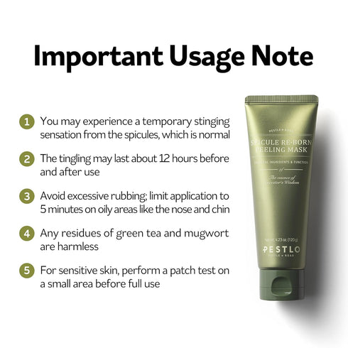 PESTLO Spicule Re-Born Exfoliating Peeling Mask 4.23 oz./120ml - Gentle Exfoliation, Nourishing, Radiant Skin