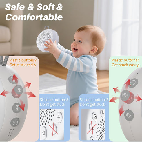 WorWoder 20 White Noise Machine - Portable Sound Machine for Baby Adult, Non-looping Soothing Sound, Noise Canceling