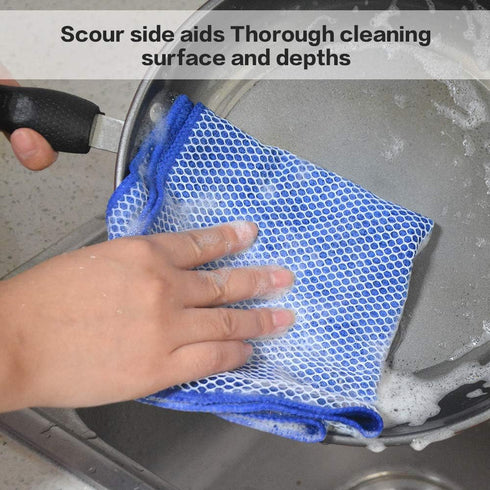 SINLAND Microfiber Dish Cloth for Washing Dishes, Best Kitchen Washcloth Cleaning Cloths, 12inchx12inch, 10 Pack