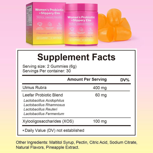 Ruduwu Gummies Gummies, Immune 60 Gummies Feminine Probiotics for Women | Supports pH Balance, Women's Balance Gut