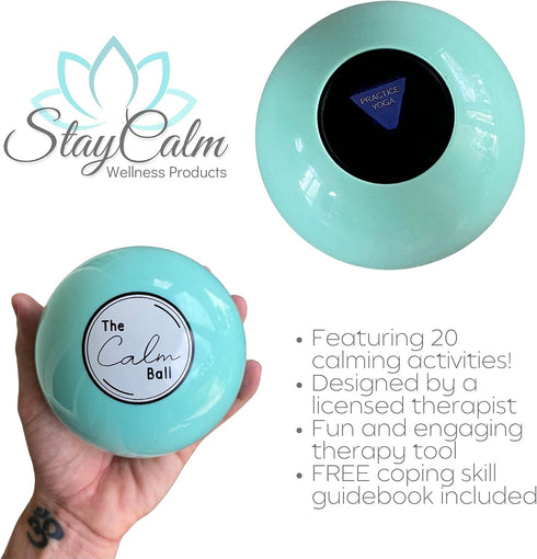 StayCalm Wellness Products 8 20 The Calm Ball Therapist-Designed Coping Skills Magic Ball with Calming Strategies