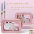 Portable Travel Cosmetic Case Organizer for Women, Clear and Waterproof Makeup Bag with Transparent Vinyl Windows &