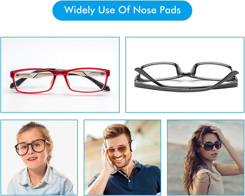 Silicone Adhesive Eyeglass Nose Pads - 20 Pairs for Eyeglasses