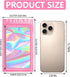 Funfery 100 pcs Pink Holographic Mylar Packaging Bags, Resealable Smell Proof Foil Pouch for Small Business (4x6In)