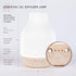 Settings Sacred Lotus Love Ceramic Essential Oil Diffuser Ultrasonic Aroma Diffuser with Wood Base, Ambient LED Light