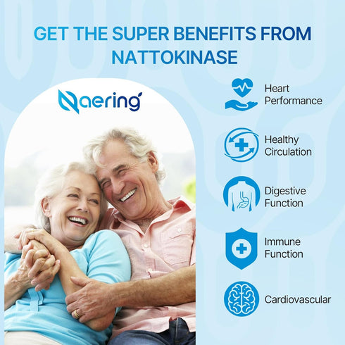 Liposomal Nattokinase 12,000 FU, Serrapeptase 360,000 SPU Enzyme Supplement - 60 Capsules for Circulatory, Gut,