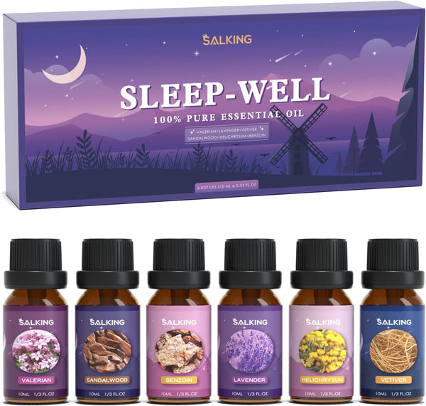SALKING Sleep Essential Oils Set, Pure and Natural EssentialOils, Fragrance Oil Scented