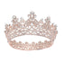 S SNUOY Rose Gold Crowns for Women - Full Round Crystal Queen Tiaras & Pageant Party Costume Headbands