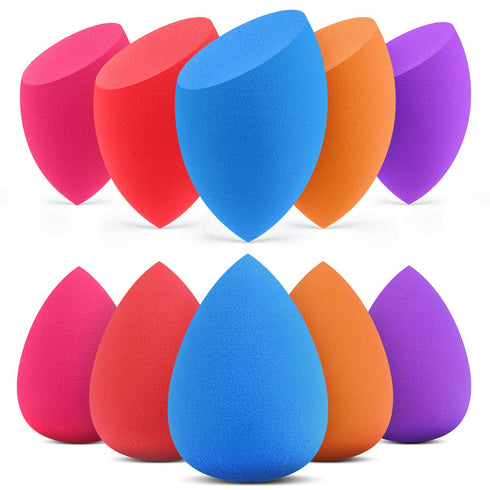 InnoGear Makeup Sponge, 10 Pcs Blender Set, Beauty Cosmetic Foundation Applicator Puff, Multi Colored