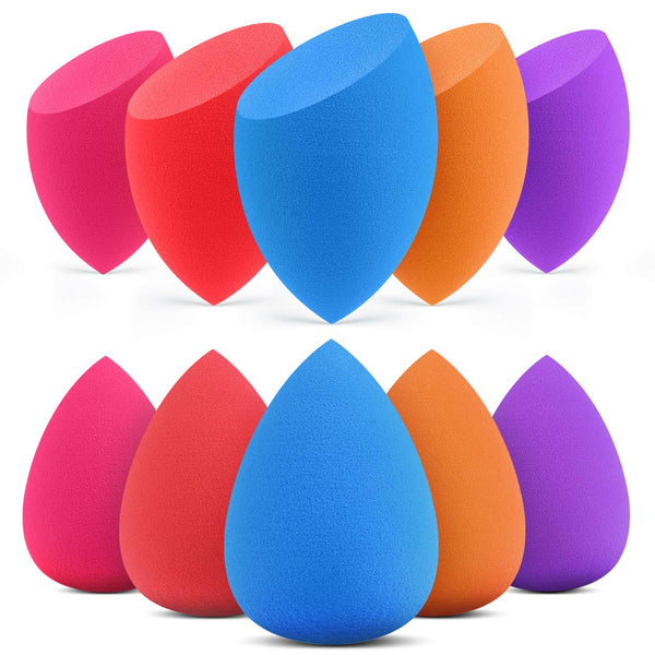 InnoGear Makeup Sponge, 10 Pcs Blender Set, Beauty Cosmetic Foundation Applicator Puff, Multi Colored