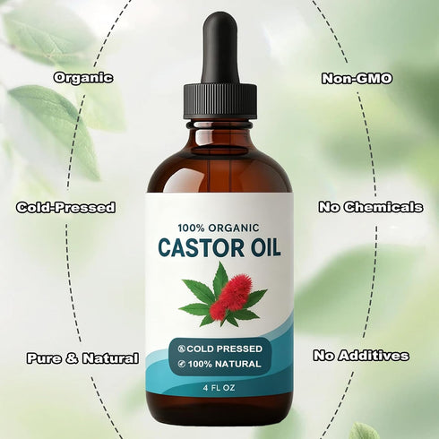 Shrandi Pack, Pack Castor Oil, Celara Castor Oil Can Be Used with Cotton Castor Oil Wrap or Patch for Liver Support