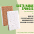 Biodegradable Natural Kitchen Sponge,Eco Friendly Sponges for Dishes,Compostable Cellulose Sponge with Natural Plant Based Coconut Walnut Sustainable Scrubber Sponge Pack of 12 by PANYEE