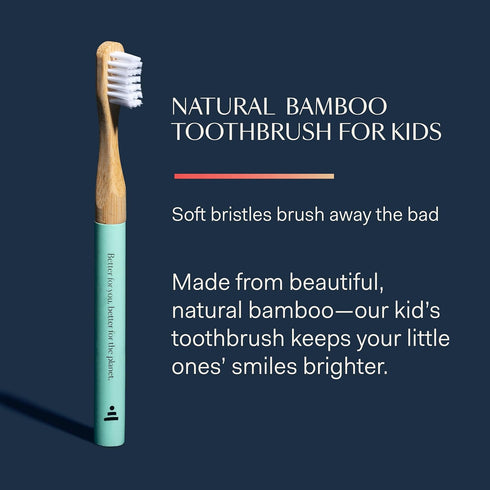 Better & Better Natural Bamboo Toothbrush for Kids, Extra Soft Bristle, Variety Pack of 3