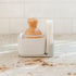 Set Counter Full Circle Bubble Up Combo Family Safe, Formaldehyde-Free Gray Ceramic Soap Dish with Plant-Based Sponge