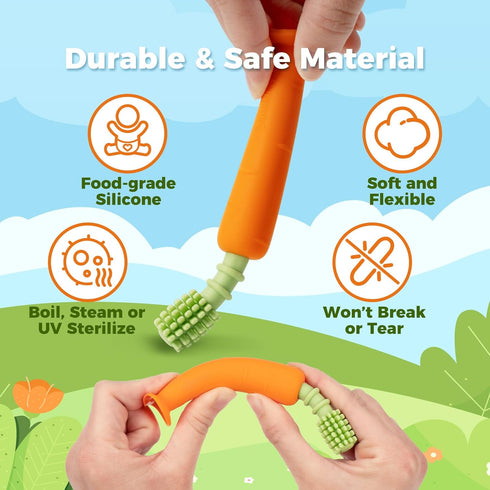 Papablic Baby Toothbrush Teether and Toddler Sonic Electric Toothbrush