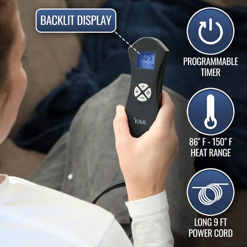 Setting Programmable DMI Digital Ultra Soft Heating Pad with Fully Customizable Heat and Moist Heat Insert, Timer, FSA