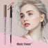 Music Flower Double Ended Eyebrow Pencil, Waterproof Natural Brow Enhancing Pen, Long Lasting Makeup, Light Brown