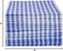 Gatherfun Cocktail Napkins 3-ply, 80PCS Blue and White Gingham Disposable Paper Napkins for Restaurant Bar Picnic