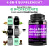 6-in-1 Organic Maca Root & Ashwagandha Capsules 1710mg, 120 Capsules, DHEA & Black Pepper Extract, Mood & Stamina