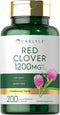 Carlyle Red Clover Capsules 1200mg | 200 Count | Non-GMO, Gluten Free | Trifolium Pratense Extract Supplement
