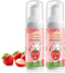 Pegciz Foam Toothpaste Kids 2 Pack,Toddler Toothpaste with Low Fluoride for U Shaped