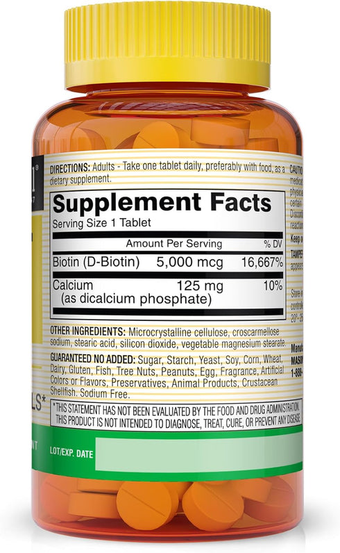 Mason BIOTIN 5000MCG 60 per bottle