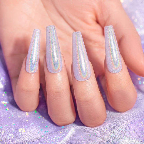 Holographic Nail Polish Set 3PCS, Rose Gold Silver Red Gel Polish Kit with Glitter Mermaid Unicorn Effect for Nail Art