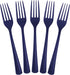 Heavy Duty Navy Plastic Forks, 50 Pcs Disposable Cutlery, Navy Plastic Silverware, Navy Disposable Flatware