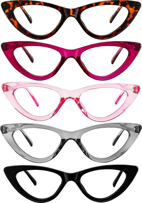 Yogo Vision Cateye Reading Glasses for Women, Light Spring Hinge Frame