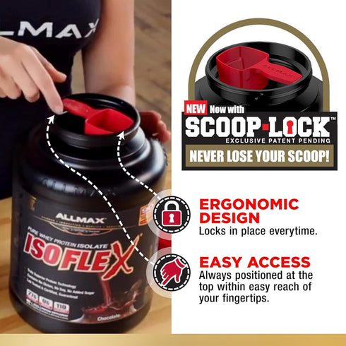 ALLMAX ISOFLEX Whey Protein Isolate, Chocolate Peanut Butter - 2 lb - 27g Protein Per Scoop - Gluten Free, 30 Servings