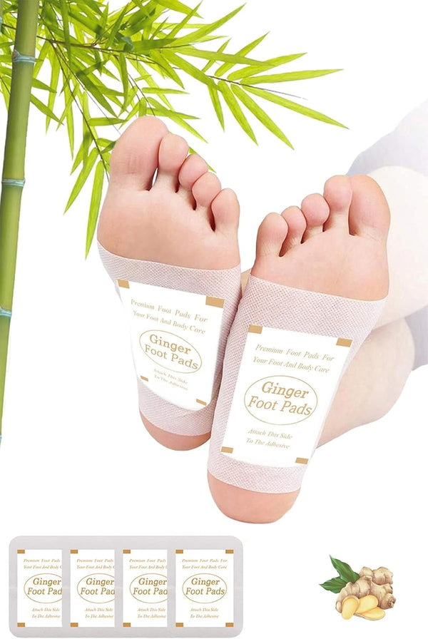 Foot Pads | Ginger FootPads, Natural Ginger Powder Bamboo Vinegar Foot Patches - 20 Packs