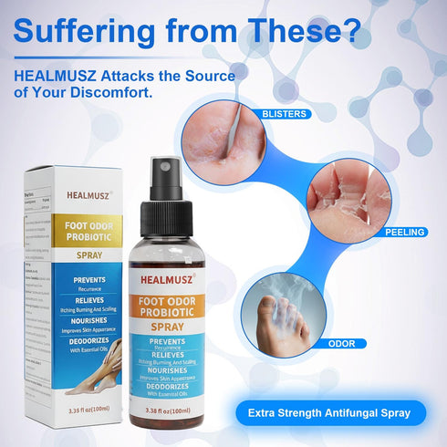 HEALMUSZ Athletes Foot Spray Antifungal,Foot Fungus Treatment for Fast Relief,Itch & Odor Control Spray