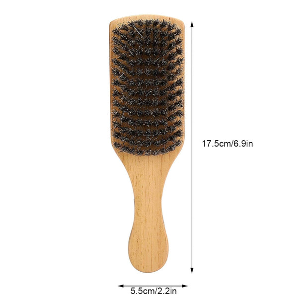 Wooden Beard Brush, Double-Sided Moustache Brush, Professional Shaving Accessories