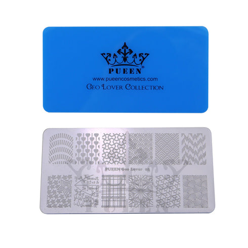 PUEEN Nail Art Stamping LOVE BOX II 02-4 Lover Collection Plates, 125x65mm, Nailart Accessories Kit